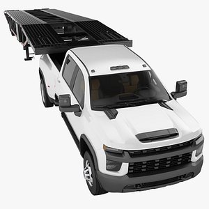 3D Pickup Truck Generic Wedge Trailer 02 model