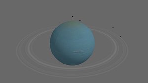 3D uranus satellites planet