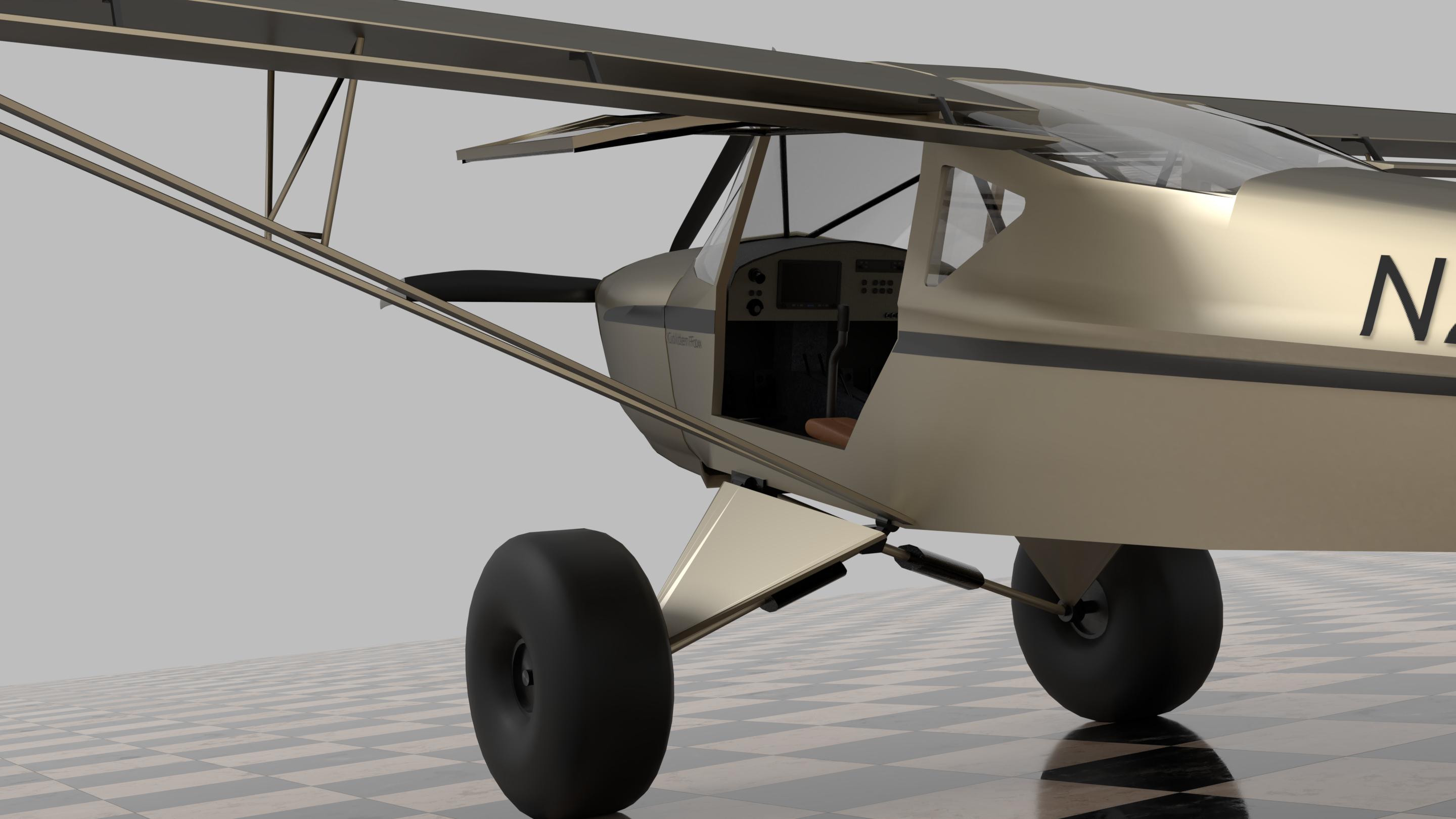 Kitfox aircraft golden fox 3D - TurboSquid 1659873