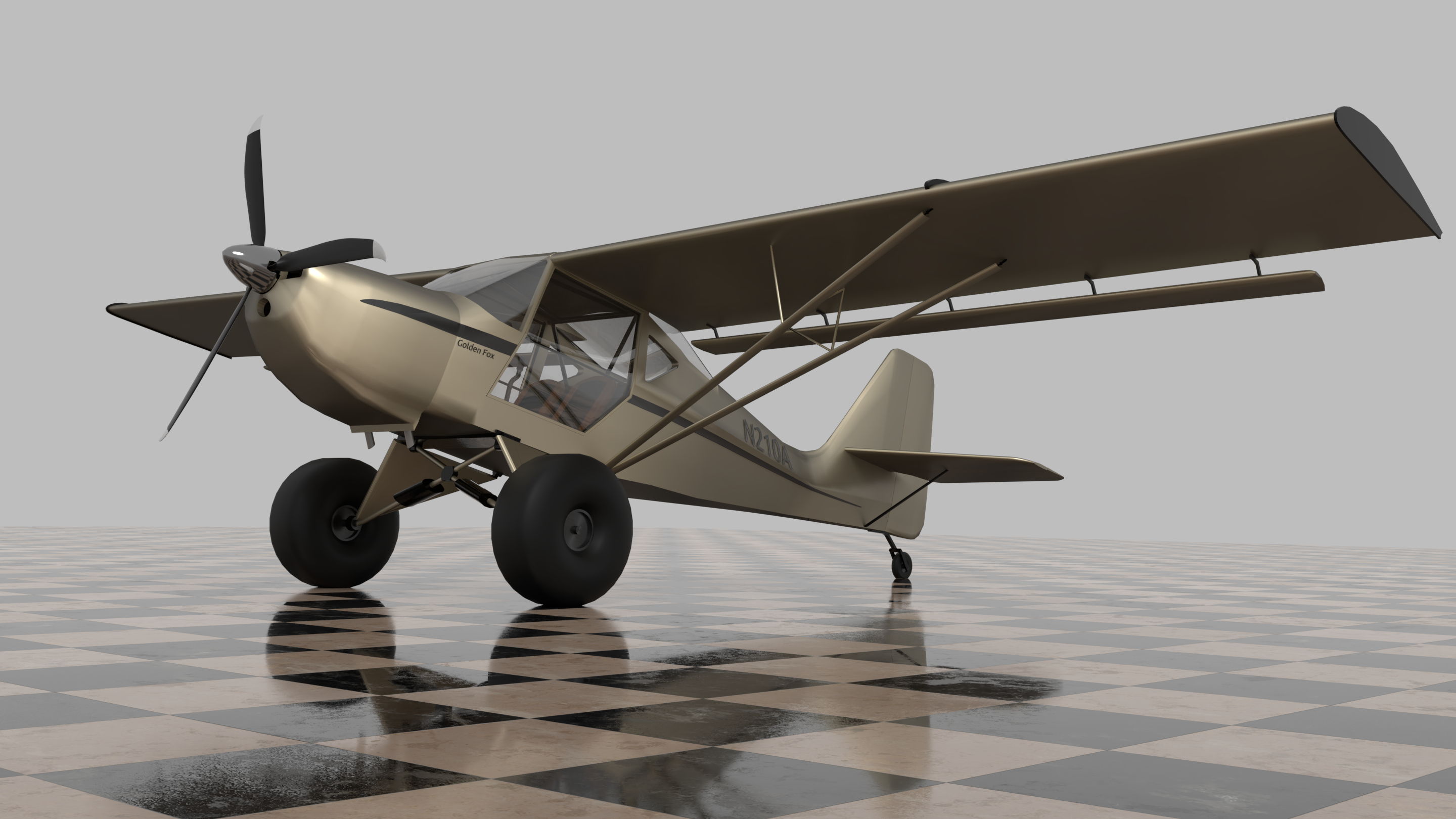 Kitfox aircraft golden fox 3D TurboSquid 1659873
