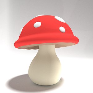mushroom cartoon 3D model