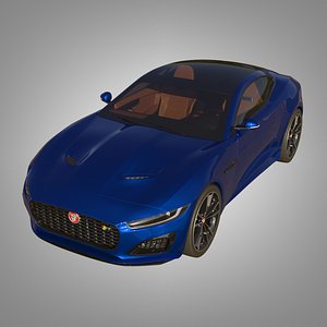 3D f-type r coupe 2021 model