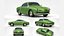 Volks Wagen Karmann Ghia Low Poly 3D Model