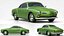 Volks Wagen Karmann Ghia Low Poly 3D Model