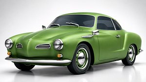 Volks Wagen Karmann Ghia Low Poly 3D Model 3D model