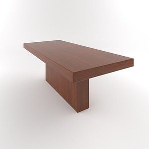 3d model wood conference table