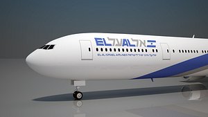 Israel Airlines 777 300 3D model