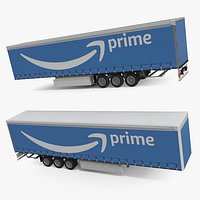 Prime Delivery Curtain Trailer Blue