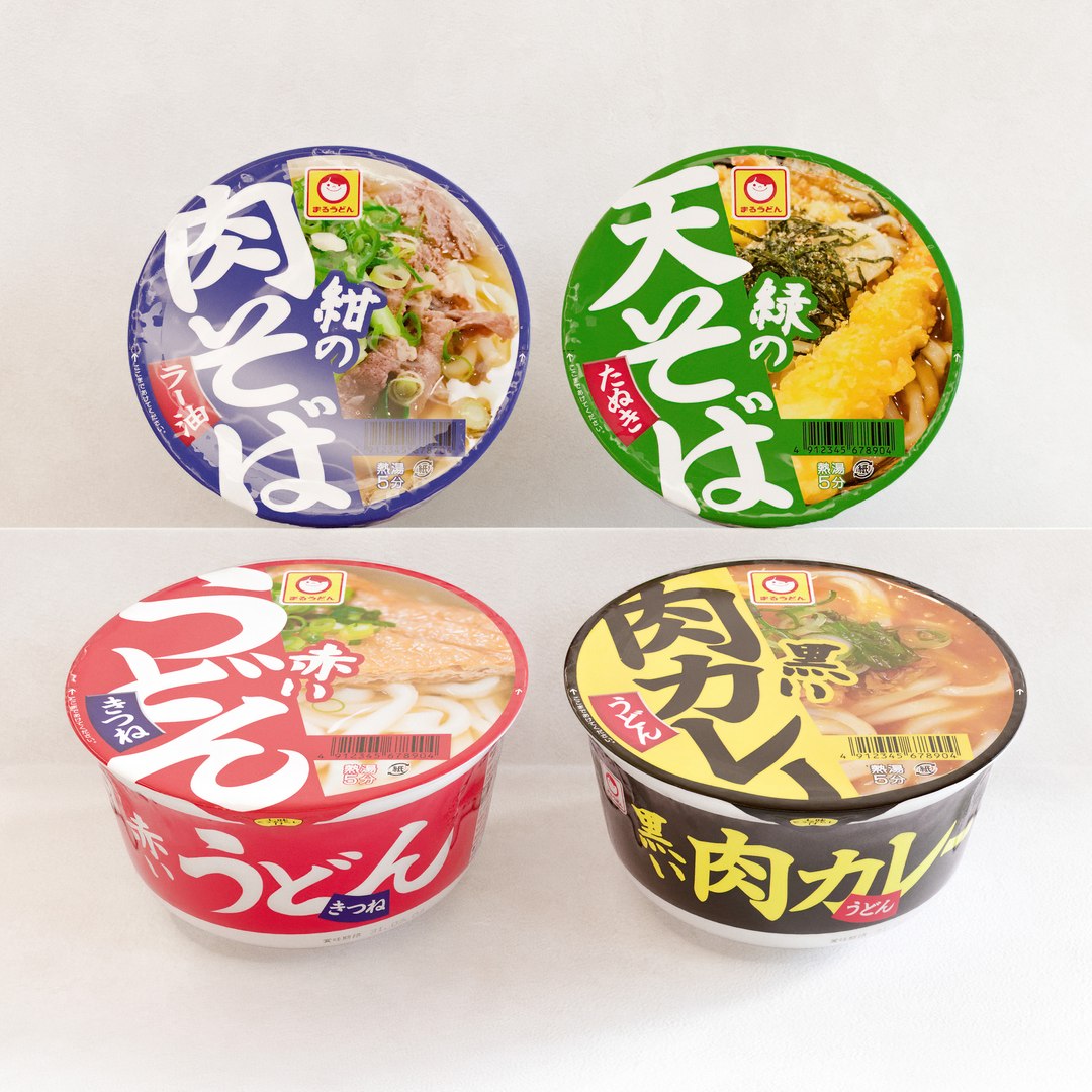Instant Cup Noodle Udon Soba 3D Model TurboSquid 2014490