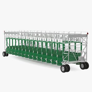 Horse Racing Starting Stalls 14 Places 3D model