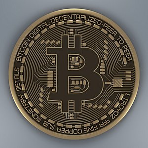 bitcoin coin 3D model