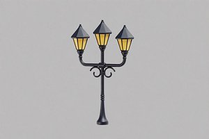3D Street Lamp Cartoon