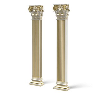 Corinthian pilaster column classic flute Ionic