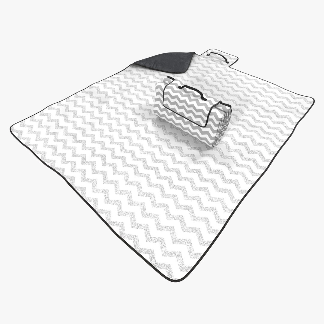 Picnic Blanket White 3D Models Set 3D model preview