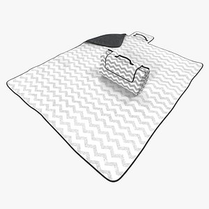 Picnic Blanket White 3D Models Set