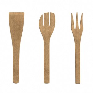3D Wooden Spatula Collection -Set of 3