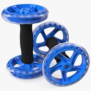 3D model Pair of Ab Wheel Rollers
