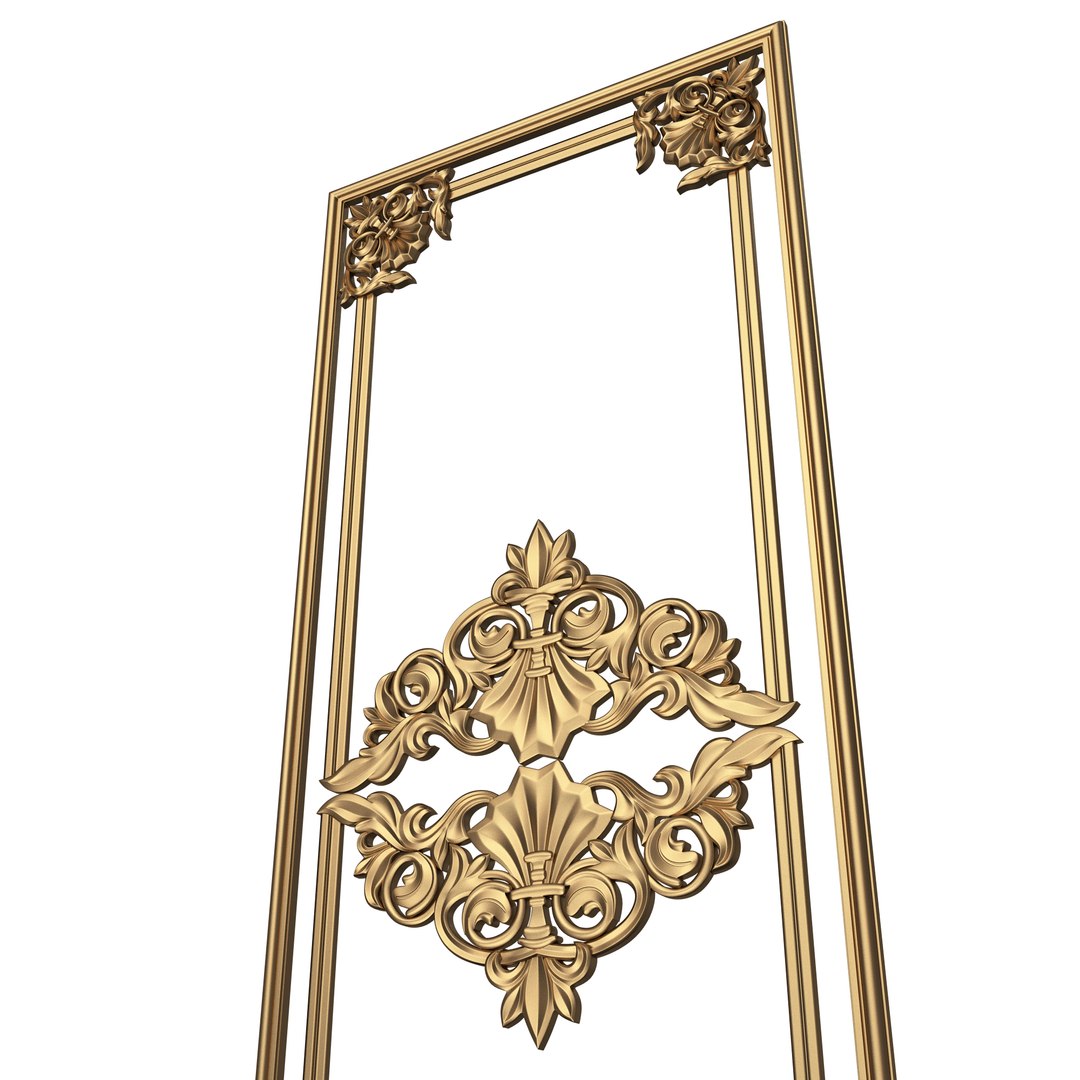 Boiserie Carved Decoration Panel 09 3D Model - TurboSquid 2172541