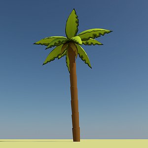 cartoon palm tree 3ds