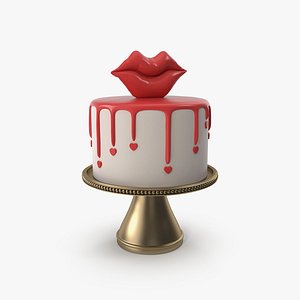 Valentines Drip Cake 3D model