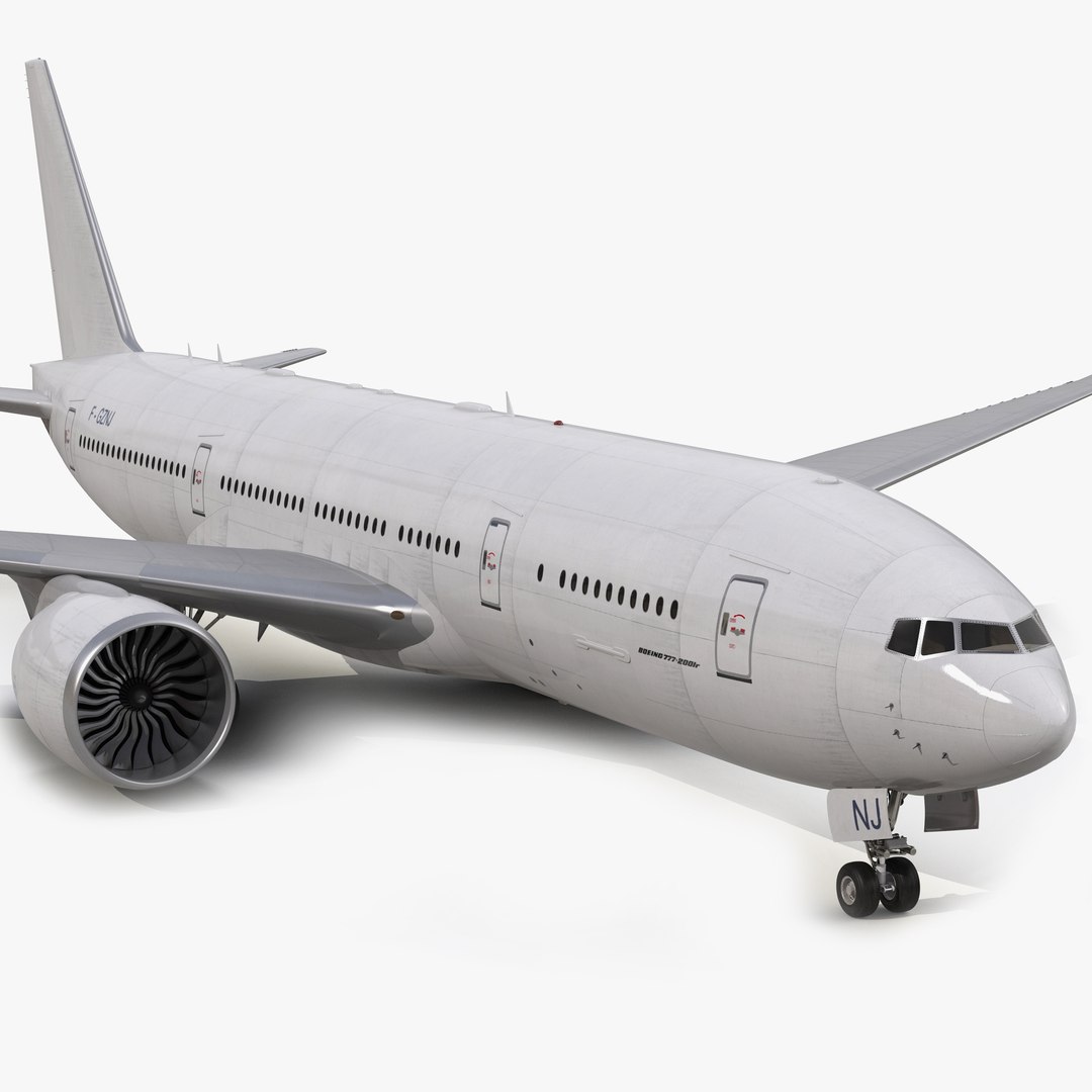 Boeing 777-200LR Generic 3D model preview