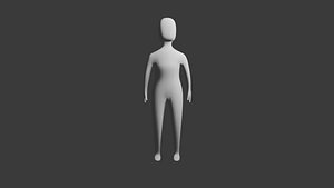 Low Poly Stylized Human Body 3D Model 3D