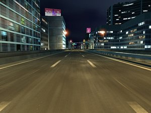 3d highway night version model