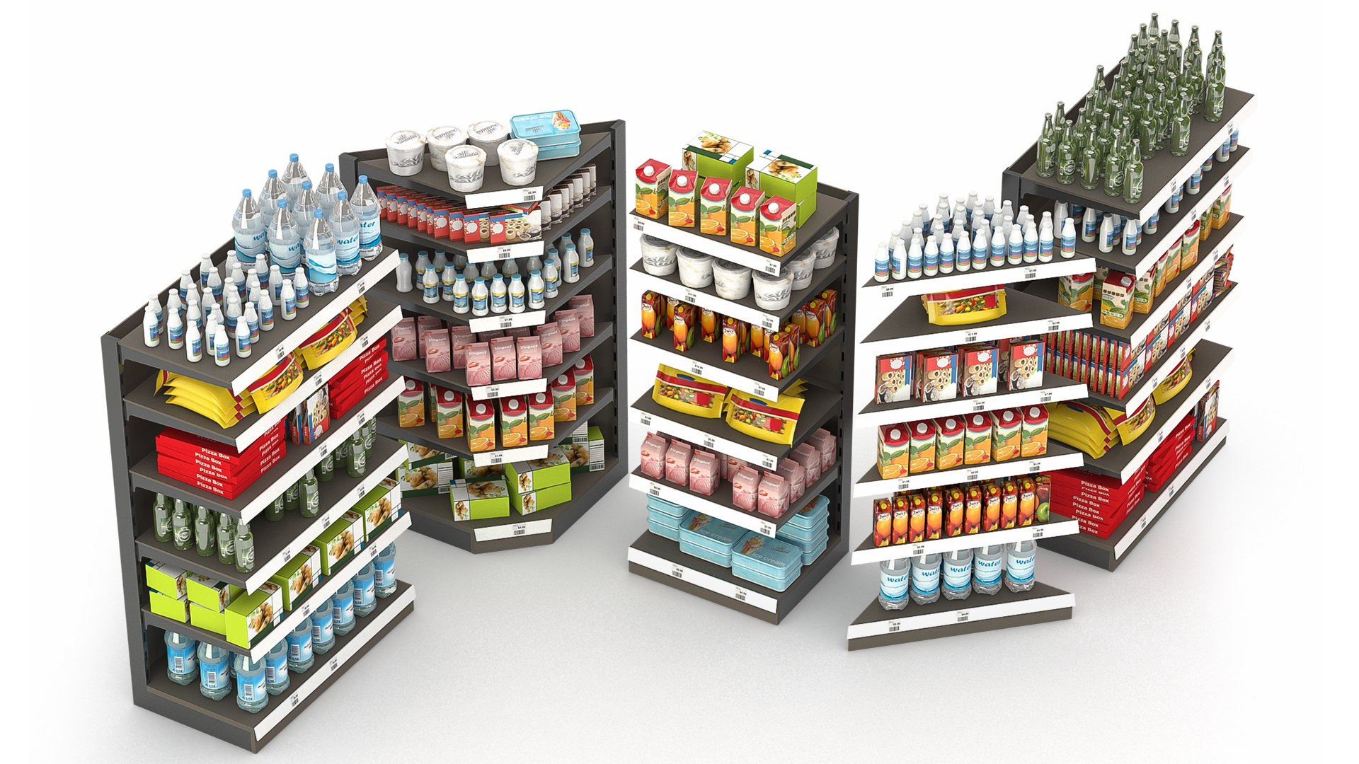 Racks store filling 3D model - TurboSquid 1695154