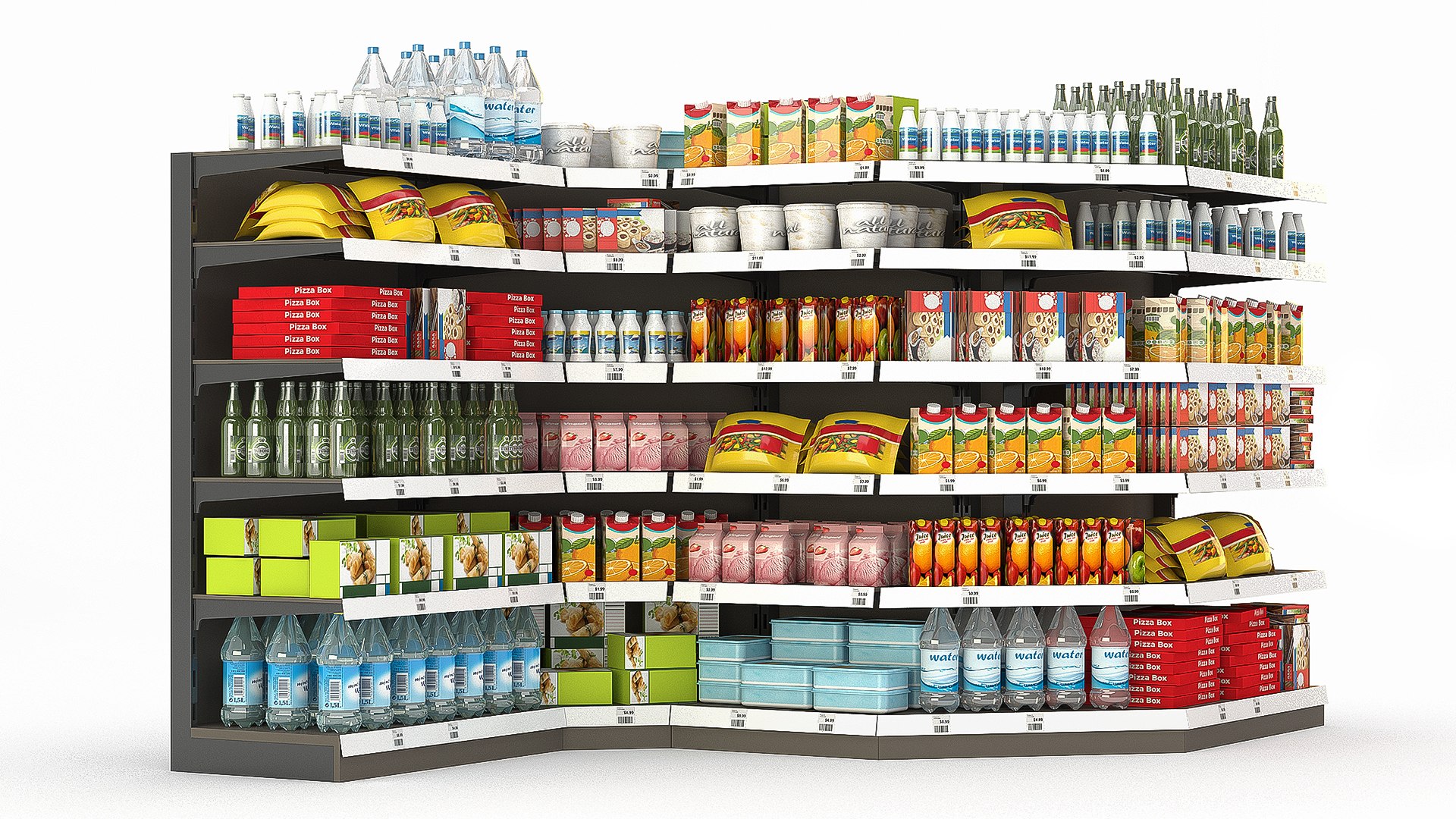 Racks store filling 3D model - TurboSquid 1695154