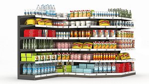 racks store filling 3D model