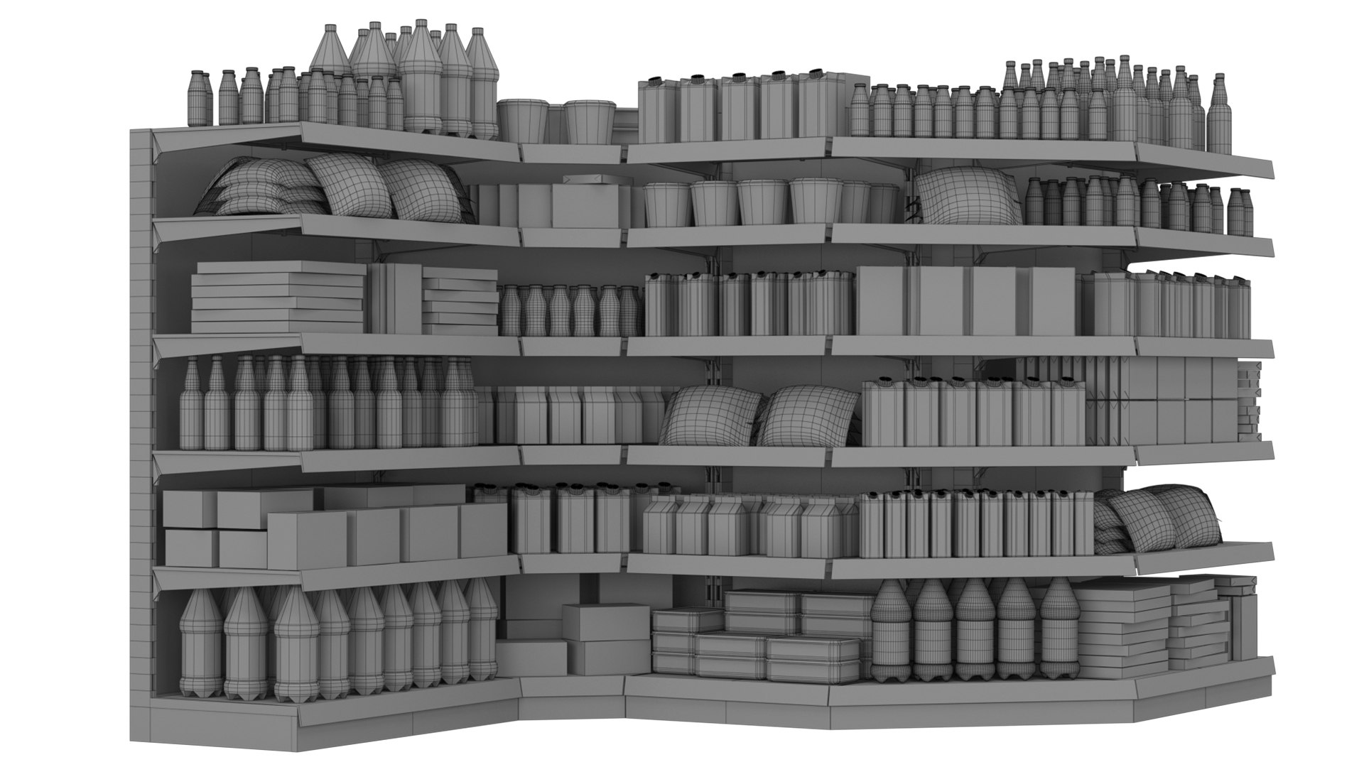 Racks store filling 3D model - TurboSquid 1695154