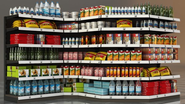 Racks store filling 3D model - TurboSquid 1695154