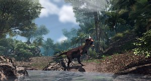 3D model dilophosaurus animations