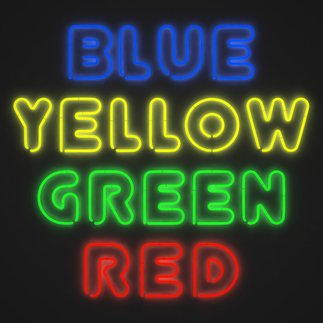 3d Neon Font