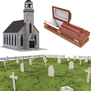 funeral casket coffin model
