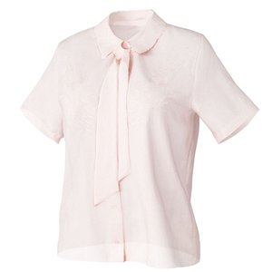 Shirt Salmon See Through Women Clothing
