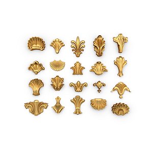 Vertical Leaves Collection 3D 02 3D print model