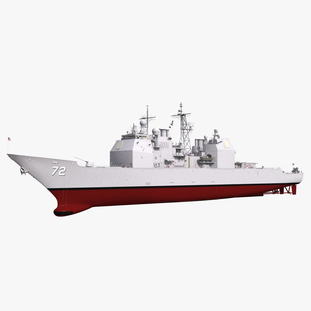 Ticonderoga Class Cruiser Vella Gulf CG-72 3D Model 3D model preview