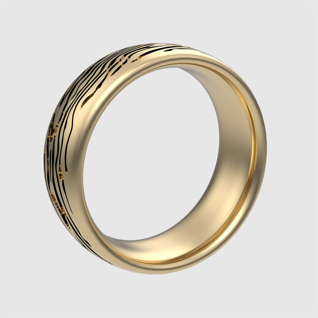 Textured Wave Band Ring JDBCo 3D Model - TurboSquid 2345202