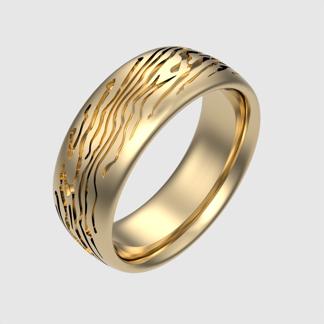Textured Wave Band Ring JDBCo 3D Model - TurboSquid 2345202