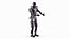 3D Modern Humanoid Robot Thumbs Up Pose