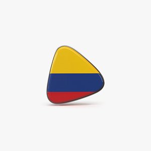 Colombia Flag Icon 3D