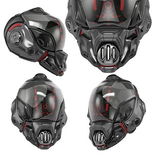 3D Sci-Fi Helmet
