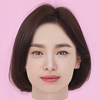 Song Hye-Kyo Head - No Hair - Low poly head for game