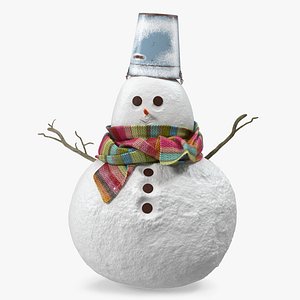 Little Christmas Snowman 3D Model