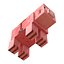 Cinema4D用にリギングされたサドル付きMinecraftPig