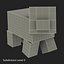Cinema4D用にリギングされたサドル付きMinecraftPig