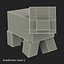 Cinema4D用にリギングされたサドル付きMinecraftPig