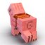 Cinema4D用にリギングされたサドル付きMinecraftPig