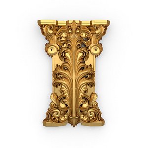 3D Column capital classic decorative ornament cnc 3d printing 05